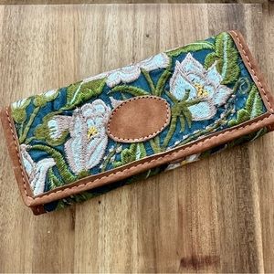 Mexican Embroidered Artisan Wallet Floral Wallet